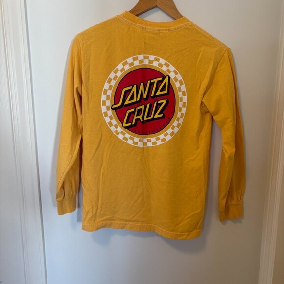 SANTA CRUZ long sleeved shirt Yellow Skateboard Size: Small - Picture 7 of 8